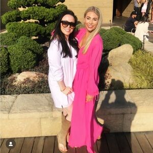 Young fabulous and broke hot pink maxi